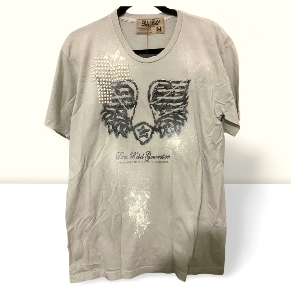 Vintage Dom Rebel Studded “Wings” T-shirt NWT